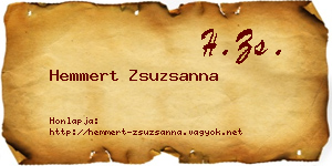 Hemmert Zsuzsanna névjegykártya