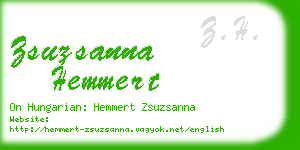 zsuzsanna hemmert business card